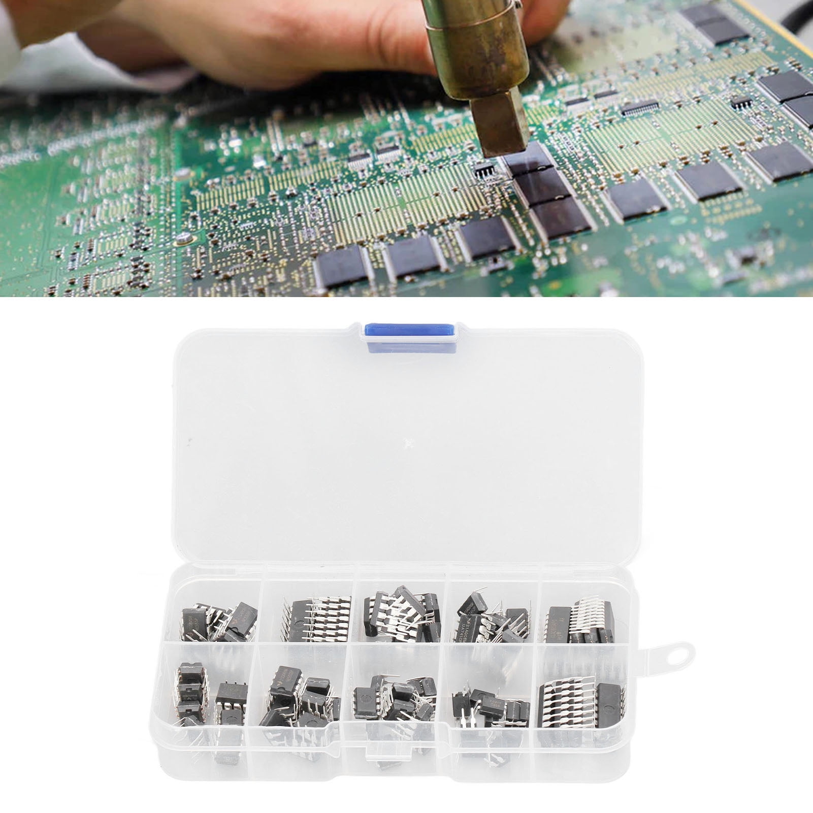 30 Socles DIP IC 14 Broches – Pas 2,54 Mm – Pour Breadboard, PCB, Réparation électronique – Kit Assortiment