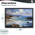 thumbnail image 4 of Stupell Industries Coastal From Sky To Sea Black Floating Frame Canvas Art, 25 x 17, by Alonza Saunders, 4 of 8