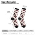 thumbnail image 6 of Uemuo Retro Red Black Roses Pattern Women's Crew Socks, Soft Durable Breathable Moisture-Wicking with Odor Control Cotton socks, 6 of 9