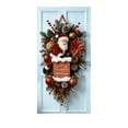 thumbnail image 2 of Cortina navideña para puerta | Cortina con estampado de Papá Noel | Tela colgante para puerta o pared | Cortina de poliéster de 89 x 180 cm para decoración festiva del hogar, 2 of 6