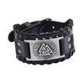 thumbnail image 1 of Pulsera de tótem medieval de cuero PU para hombre Sunnimix Plata, 1 of 8