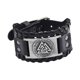 thumbnail image 1 of Pulsera de tótem medieval de cuero PU para hombre Sunnimix Plata, 1 of 8