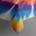 thumbnail image 3 of Rainbow Tie Dye Sunburst Rectangle Tablecloth 60"x84",Waterproof Polyester Rectangle Table Cloth, Wipeable Spillproof Polyester Tablecloth for Dining, Camping, Indoor and Outdoor, 3 of 5