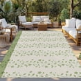 thumbnail image 2 of Green Floral Outdoor Rug for Patio/Deck/Porch, Non-Slip Large Area Rug 6 x 9 Ft, Spring Flowers Indoor Outdoor Rugs Washable Area Rugs, Reversible Camping Rug Carpet Runner, 2 of 8