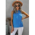 thumbnail image 4 of ABPHQTO Camiseta sin mangas con cuello halter para mujer, azul cielo, blanco/negro/azul cielo/albaricoque, 4 of 5