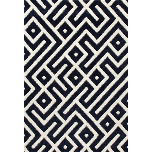 Art Carpet 841864100112 3 x 4 ft. Highline Collection Amazed Woven Area Rug, Navy