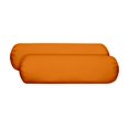 thumbnail image 1 of RSH Décor Set of 2 - Indoor/Outdoor Decorative Neckroll/Throw Pillow Made with Solid Tango Orange Fabric (20" x 6") - Choose Size and Choose Color, 1 of 5