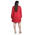 thumbnail image 3 of Vestido de mangas con relieve Roman Fashion /Tallas Extras, 3823 (Rojo) rojo 42, 3 of 7