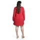thumbnail image 3 of Vestido corto de mangas con relieve Roman Fashion Talla Extra 3823 Rojo, 3 of 7