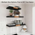 thumbnail image 3 of Dumekko Large Floating Shelves for Wall Set of 2 Wooden Wall Shelves 24 in x 10 in x 1 in Room Decor Long Shelf with Invisible Wall Mount Bracket for Bedroom, Kitchen, Living Room, Black, 3 of 8
