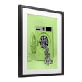 thumbnail image 2 of Stupell Industries Eclectic Disco Laundry Machine over Lime Black Framed Print Under Glass, 13 x 16, by LISH Creative, 2 of 8