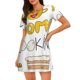 thumbnail image 1 of Easygdp Home Cooking Camisón de manga corta para mujer, informal, estampado, 1 of 6