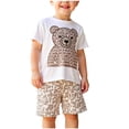 thumbnail image 2 of DAETIROS Boys Outfit Sets Casual Fashion Crewneck Top and Shorts Boys Summer Clothes Set White Size 6 Years, 2 of 6