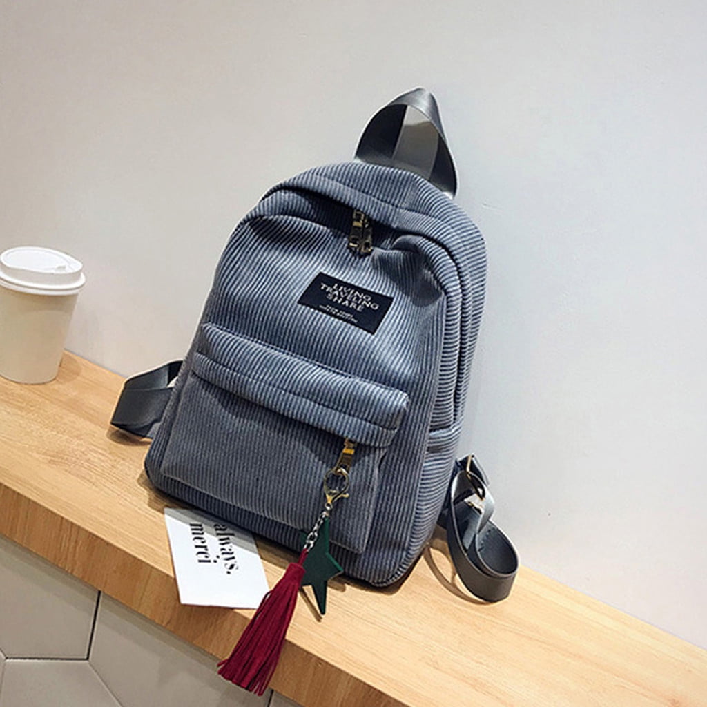 creazrise women fashion school bags mini thicken corduroy backpacks gray Fsqjgq Backpack for School Students Mini Corduroy Backpacks with Side  Pocket Multipurpose Handbag Travel Bag Women's Shoulder Bags Grey,One Size