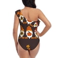 thumbnail image 5 of Easygdp Fall Gnomes Women's One Shoulder Ruffle Monokini Bathing Suits with Removable Chest Pad, Quick Drying - XX-Large, 5 of 8