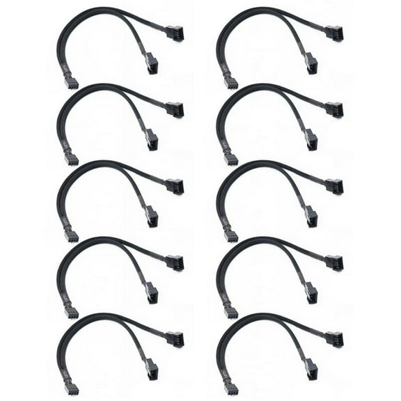 10X 1 to 2 Way Braided Cable Y Splitter 3/4 Pin PWM Male Connector Fan Computer PC Fan Extension Adapter Cable