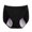 Black, variant on KOERIM Women High Waist Menstrual Period Panties Leak Proof Physiological Underpants Cotton Crotch Comfortable Stretch Briefs; XL-6XL Plus Size