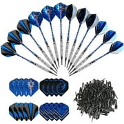 Naler Set of 12 Soft Dart (18g) with 16 Dart Flights and 200 Dart Soft Tip Points for Electronic Dartboard,5.51 in