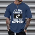 thumbnail image 2 of Bibifish Mens T-Shirts Loose Fit Crew Neck Box Letter Print Tees Casual Daily Short Sleeve Comfort Tshirts, 2 of 4