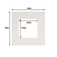 thumbnail image 3 of Textured White Acid Free 20x20 Picture Frame Mats with White Core Bevel Cut for 10x10 Pictures -, 3 of 4
