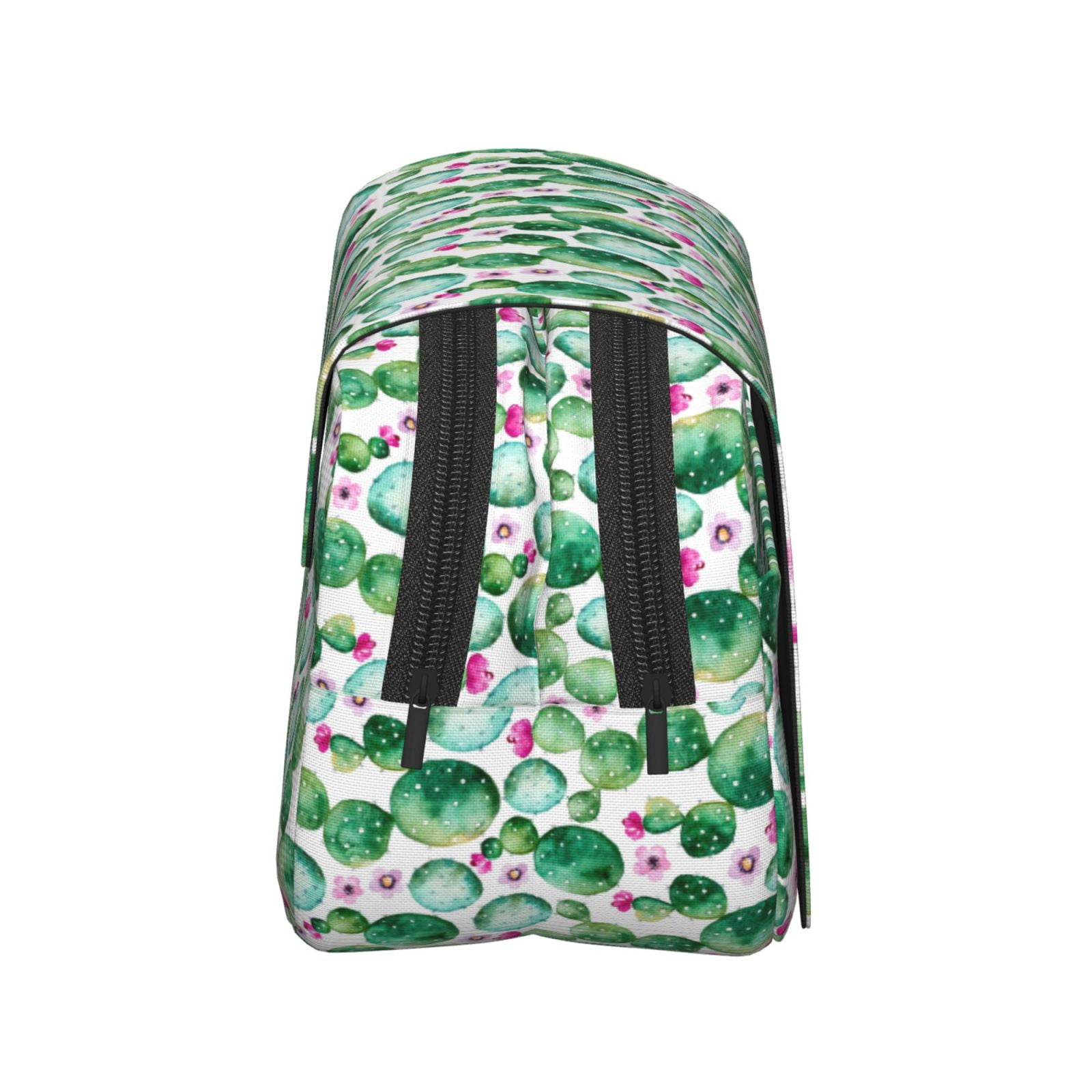 Rateoe Cactus Plants Pattern Double Clamshell Pen Case, Storage Organizer with Two Zipper Compartments– Holds Up to 50 Pencils & Pens