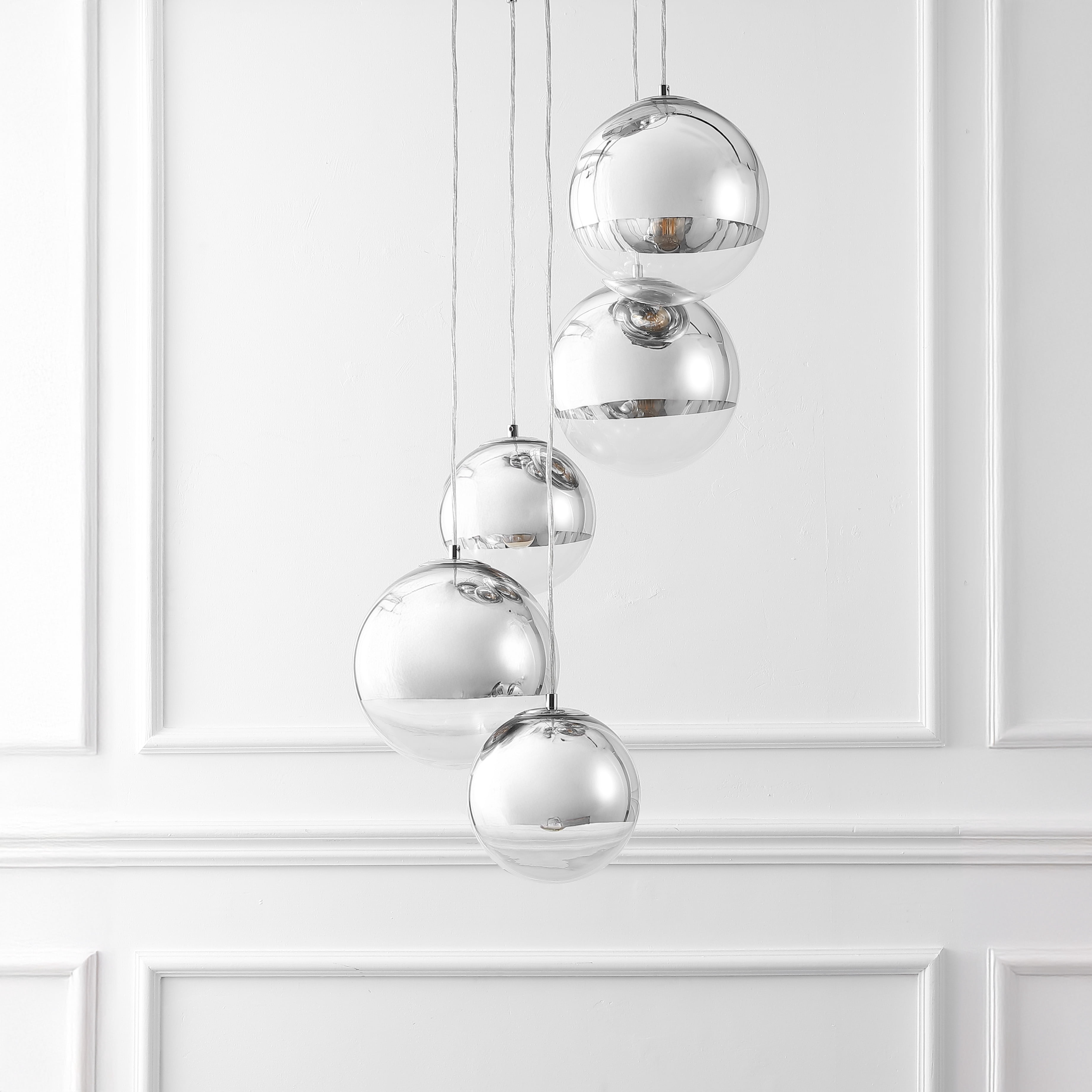 Safavieh Counture Skylina Metal 5-Light Chandelier, Charcoal