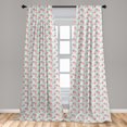 thumbnail image 5 of Ambesonne Pastel Curtains, Harlequin with Crosses, Pair of 28"x63", Multicolor, 5 of 5