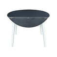thumbnail image 6 of 42" Round Solid Wood Dual Drop Leaf Table in White and Heather Gray, 6 of 6