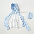 thumbnail image 5 of FLMEI Toddler Kids Ice Silk Sun Protection Jacket for Boys Girls UV Protection Sun Shirt Quick Dry Sunsuits Summer Unisex Hooded Rashguard for Baby 2-12 Years, 5 of 8