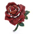 thumbnail image 1 of Broche de rosa de cristal para mujer, elegantes accesorios de bisutería, 1 of 4