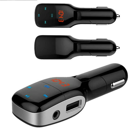 2017 FM Transmitter Bluetooth Car Kit MP3 music Player Wireless Modulator with LED Display USB Charger Support SD Tf Card for iPhone Samsung