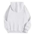 thumbnail image 5 of Holzkary Hoodies for Women Full Zip Up Loose Sweatshirts Jackets Women's Fashion Casual Letter Print Sweatshirt with Zipper Casual Comfy Gym Tops Fall Outfits Winter Clothes 2025 White Xxl, 5 of 5