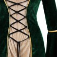 thumbnail image 6 of Medieval Fairy Corset Dress Bell Sleeve Maxi Dress Vintage Robe Gothic Gown, Halloween Costumes for Women, 6 of 8