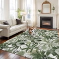 thumbnail image 2 of 6'x9' Area Rugs, Green Tropical Leaves Indoor Outdoor Area Rug for Living Room Bedroom, Summer Palm Trees Botanical Washable Bathroom Rugs Kitchen Floor Carpet Mats Home Decor Aesthetic, 2 of 8
