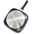 thumbnail image 5 of Oster Hawke 11 Inch Square Ceramic Nonstick Aluminum Grill Pan in Dark Blue, 5 of 6