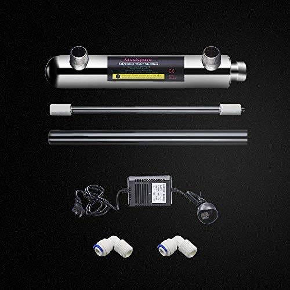 Geekpure 6 Watt Ultraviolet Sterilizer Water Filter for Reverse Osmosis Filtration (0.5-1 GPM)-UV 6W