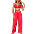 thumbnail image 1 of Toimothcn Womens Bathing Suits 2025 Solid Color Bikini Three Piece Beach Split Swimsuit Set Comfy Women's Swimming Clothes, 1 of 3