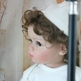 thumbnail image 6 of Realistic Reborn Baby Boy Doll -schoolchildren Boy 22 inch Doll Brown Rooted Hair/Brown Eyes/Sweet face/Light Skin Tone with Soft Blanket-My Deer, 6 of 16