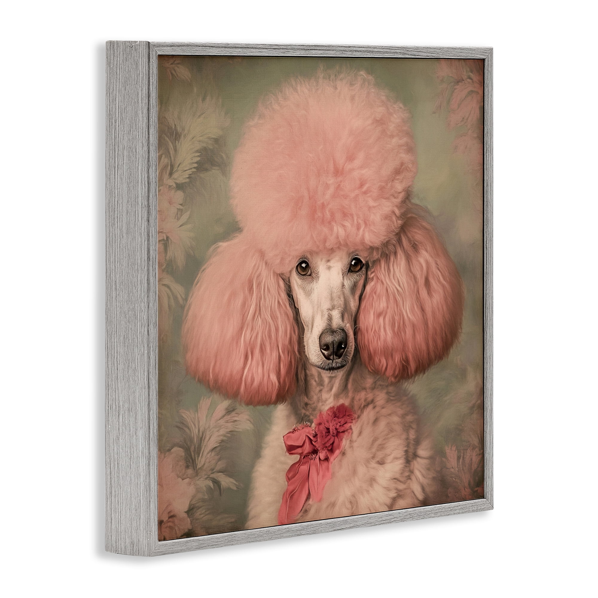 Stupell Industries Miss Baroness Blush Gray Framed Giclee Art, design by Tina LeCour
