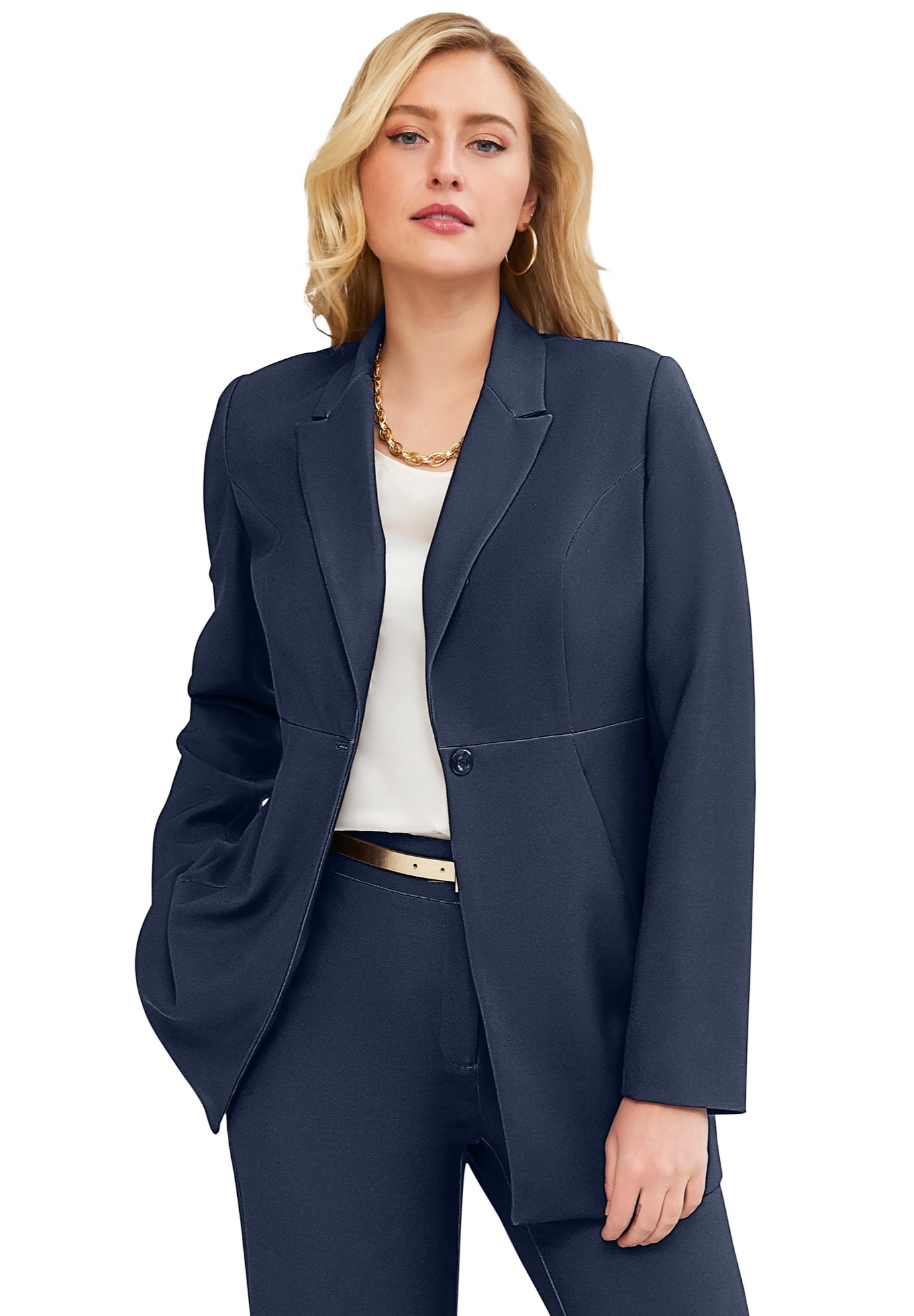 Jessica London Women's Bi-Stretch Blazer Professional Jacket Walmart.com