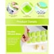 thumbnail image 5 of Molde de silicona para cubitos de hielo con tapa, paquete de 4 cubitos de hielo sin BPA, bandeja apilable para cubitos de hielo, gachas para bebés, whisky, verde, 5 of 5