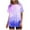 Purple, variant on Fashion 2 Piece Outfits for Women Casual Gradient Print Crewneck Short Sleeve Oversized T Shirt Drop Shoulder Tops And Shorts Sets