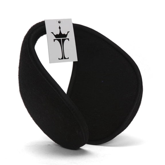 Mens Womens Winter Fleece Ear Muffs Cozy Ear Warmer Cover , Earmuff Black