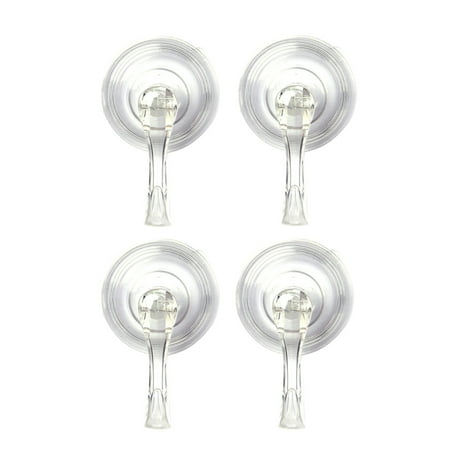 

4 Pcs Bathroom Suction Cup Hooks Plastic Wall Hooks Heavy-duty Hangers for Bathroom Kitchen(Transparent)