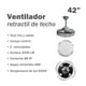 thumbnail image 2 of Ventilador de Techo Retráctil Plateado con Iluminación LED Megaluz  F500VL01A, 2 of 2