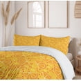 thumbnail image 6 of Ambesonne Fruit Duvet Cover Set, Juicy Mandarin Slices Pattern, 2-Calking, Marigold Pale Orange, 6 of 7