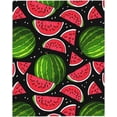 thumbnail image 6 of Watermelon Summer Fruit Blanket, Soft Blankets Flannel Bed Throw Cozy Lightweight Plush Gifts for Women Men Boys Girls Kids Sofa Couch Bedroom Living Rooms Warm All Season, Home Decor, Small 50"x40", 6 of 6