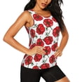 thumbnail image 2 of Xecao Hand Drawn Tomatoes print women's scoop neck, loose-fit workout tank tops for the gym., 2 of 9