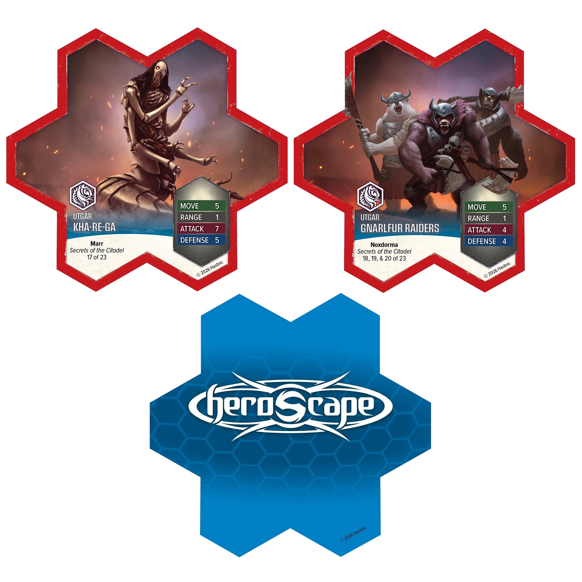 Renegade Games: Heroscape: Might of the New Alliance Army Expansion -4 Miniatures, 2 Army Cards, 2 Glyphs & Cards, Secrets of the Citadel, Battle Game