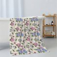 thumbnail image 6 of Pink Blue Hydrangea Towel Set of 3, Soft Microfiber Bath Towels, Hand Towel, Washcloths, Spring Summer Botanical Flowers Quick-Dry Absorbent Towels for Bathroom Kitchen Hotel Beach Gym Spa, 6 of 9